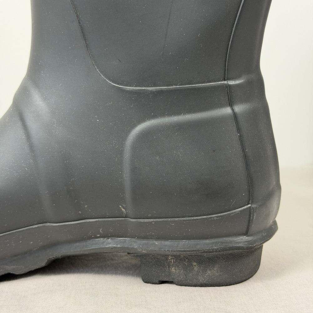 Hunter Original Short Rain Boots Womens US 8 EU 39 Black Matte Waterproof Rubber - Picture 12 of 16